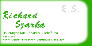 richard szarka business card